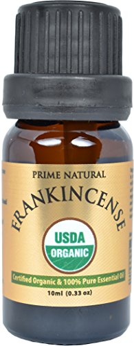 Óleo essencial de incenso orgânico 10ml por Prime Natural, EUA - Boswellia serrata certificados pelos EUA - puro aromaterapia
