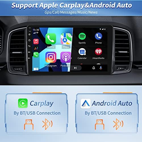 Android 11 estéreo de carros para Mazda CX5 2012-2015 com Apple CarPlay & Android Auto, rádio de tela de toque de 9 polegadas com