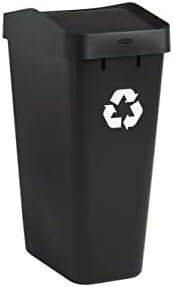 Recipiente de reciclagem de top swing de borracha para casa e cozinha, descarte de acesso fácil e lixeira de reciclagem moderna com