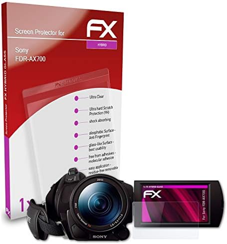 Atfolix Plastic Glass Protective Film Compatível com protetor de vidro da Sony FDR-AX700, protetor de tela de vidro de vidro