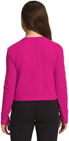 The North Face Girls Manga Long Slave Boxy Tee, Fuschia Pink, Medium