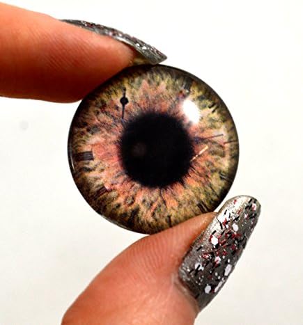 25mm de olho de vidro de 25 mm de clique marrom -steampunk para esculturas de taxidermia ou artesanato fazendo jóias
