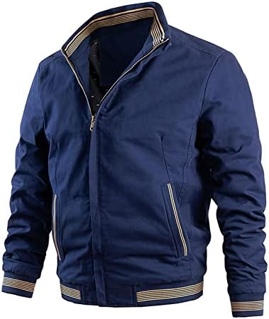 Jaquetas esportivas de Ymosrh para homens de primavera casual outono de bombardeiro de bombardeiros de bombardeiro casacos e jaquetas