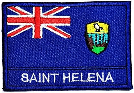 Kleenplus 1,7x2,6 polegada. SAINT HELENA HELENA Patch Country Flag Emblem Uniforme costure ferro em patches Acessórios