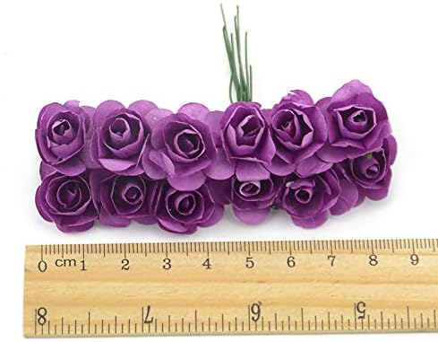 Zorpia 144pcs 3/5 polegadas de cores variadas mini flores de papel flores artificial flores para artesanato e decoração