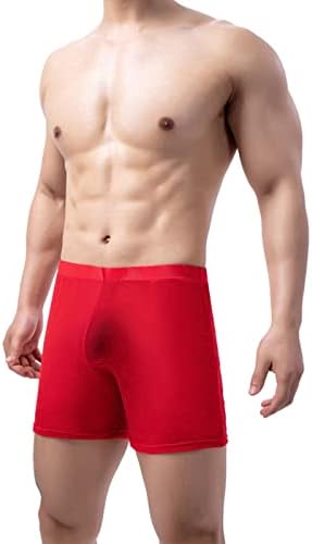 Cuecas boxer da bolsa masculina, algodão de algodão sexy Bulge, aprimorando cuecas de roupas íntimas com conforto de unspants