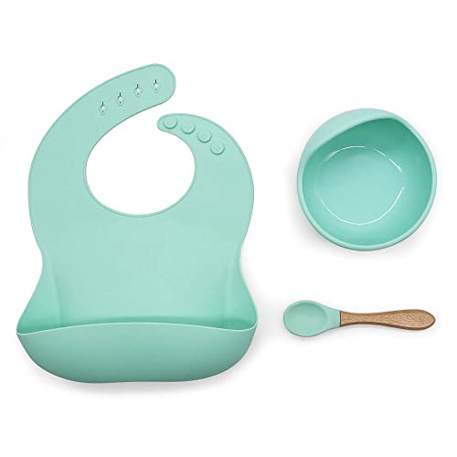 Conjunto de alimentação para bebês de silicone - Conjunto de refeições para bebês de silicone de grau alimentar -