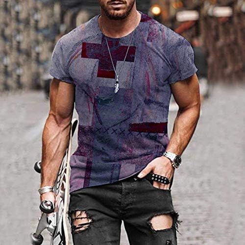 Mens camisa gráfica de verão, manga longa masculina Tops de animais estampados 3D