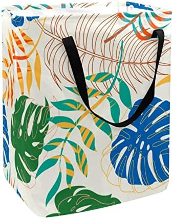 Lastura tropical colorida Prind Print Collapsible Laundry Horse, 60l de lavanderia à prova d'água de lavagem de roupas de