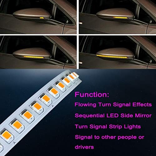 Autuneer 2pcs Sequencial LED Mirror Turn Signal luz