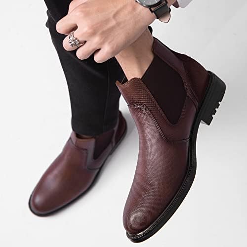 Botas de vestido que chelse de couro de moda masculina High e Mid Top Boot Botting Trabalho diário Sapatos diários para homens