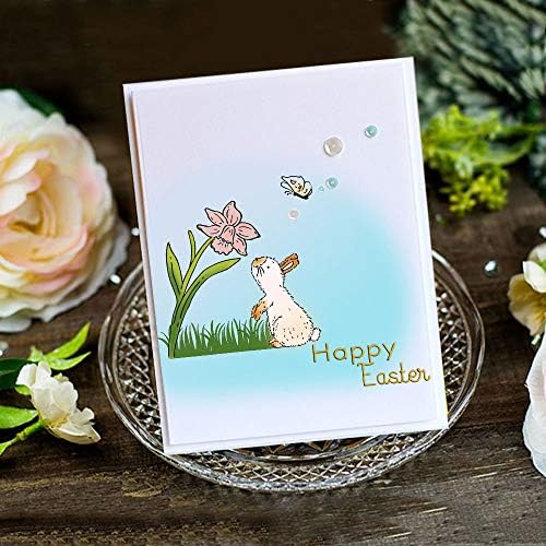 Arrietty feliz coelhinha de páscoa de ovelha de chuva flores feliz aniversário selos para fazer cartas e ferramentas de scrapbooking