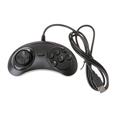 Wired USB Classic Gamepad 6 Buttons Game Controller Joypad Handle for Sega MD2