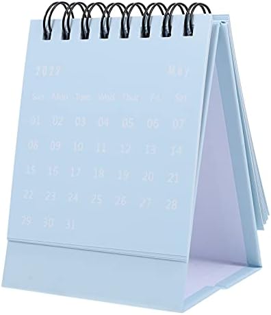 NUOBESTY Desktop Case Desk Calendário 2022, 2021. 9-2022. 12 Calendário de escritórios Calendário diário mensal do Planner,