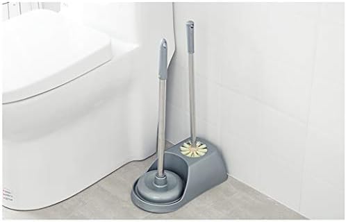 Escova de vaso sanitário dzwyc compacto de plástico e suporte de vaso sanitário de plástico para armazenamento e organização