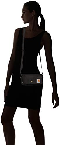 A bolsa horizontal feminina de Carhartt, carrega como um crossbody ou pacote de cintura com alça removível, preto
