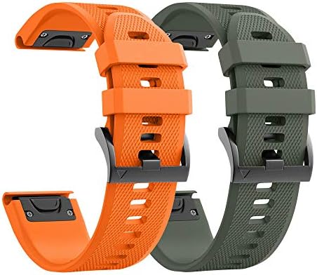 Ancool Compatível com Fenix ​​7x Bands 26mm Easy Fit Silicone Sport Watch Bands Substituição para Garmin Fenix ​​5x/Fenix ​​6x/Fenix ​​6x Pro/Fenix ​​7x/D2 Delta Px Smartwatches