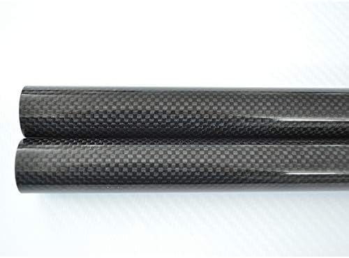 Tubo de fibra de carbono ABESTER OD50mm x ID48mm x1000mm 3k Brilhões de rolagem lisos de trânsito lisado