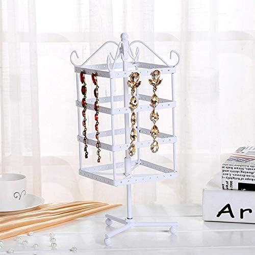Brincos de metal wyfdc Exibir exibição de rack quadrado rotativo rotativo de 4 camadas Brincho jóias exibição de suporte de suporte