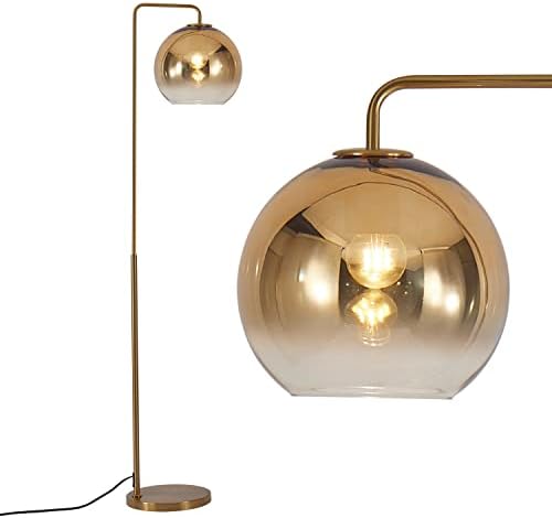 Iluminação kco gradiente contemporâneo gradiente de ouro lâmpada de vidro Globo de vidro liderado em pé leve no meio do século