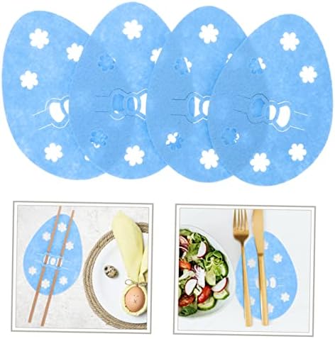AMOSFUN 16 PCS Calhas de coelho de coelho decoração de coelho decoração de mesa de jantar bolsas de talheres saco de