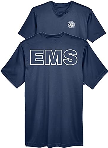 Serviços médicos de emergência EMS Men's Men's Dry-Fit Wicking Performance Camisa de manga curta