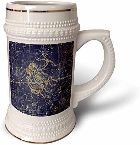 3drose vintage star mapa. Constelação de zodíaco de gêmeos ou gêmeos - 22 onças de caneca