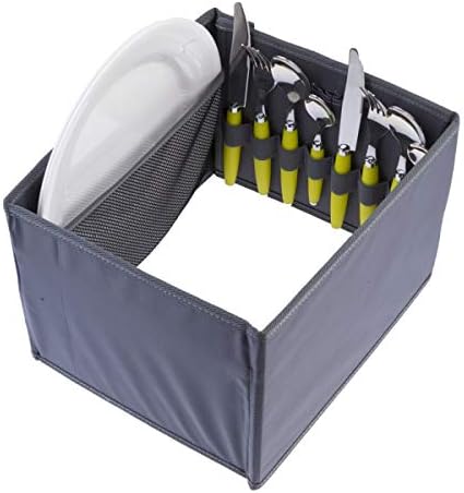 inserção de picnicker meori para caixas dobráveis ​​pequenas, grandes + acessórios externos, fumaça cinza