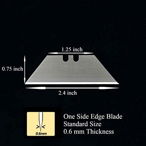 Blades de faca do utilitário Zuzuan SK5 Aço 200 com estojo de plástico, lâminas duráveis ​​de caixa de borda única, lâminas