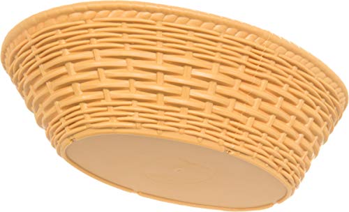 Carlisle Foodservice Products 650467 Weavewear Oval Serving Basket, 9 x 6, palha