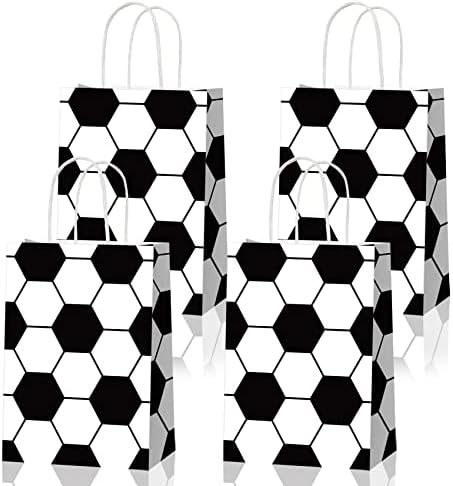 Sawowkuya 24pcs bolsas de presente de futebol festas de futebol bolsas de futebol presentes sacos de guloseimas sacos de rugby tratar