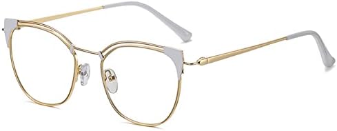 Olhos de gato com óculos de borboleta de gato quadros de computador brilhantes Óculos de ouro Blue bloqueando óculos