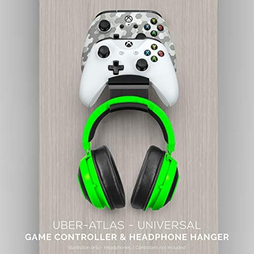 O controlador de jogo duplo uberatlas e o suporte para montagem de parede do fone de ouvido para Xbox One, Série X, PS5,