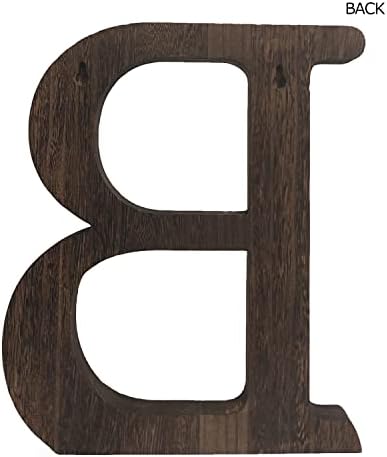 Concorrem de madeira de madeira grande para decoração de parede, alfabetos de madeira 3D rústicos Block Block Word