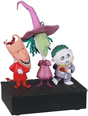 Hallmark Keepsake Ornamento de Natal 2021, Disney Tim Burton's The Nightmare Before Christmas Collection Lock, Shock