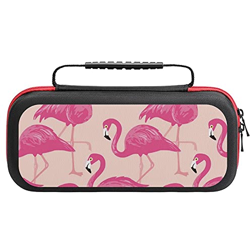 Saco de caixa de transporte rosa Flamingos Travel para Nintendo Switch Acessórios possuem 20 bolsa de cartas de jogo