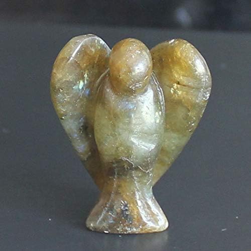 1,5 '' esculpido à mão Gemstom Crystal Angel Figurine Escultura