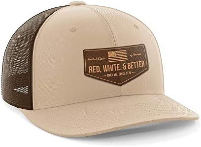 Vermelho, branco e melhor do que seu chapéu de couro de couro