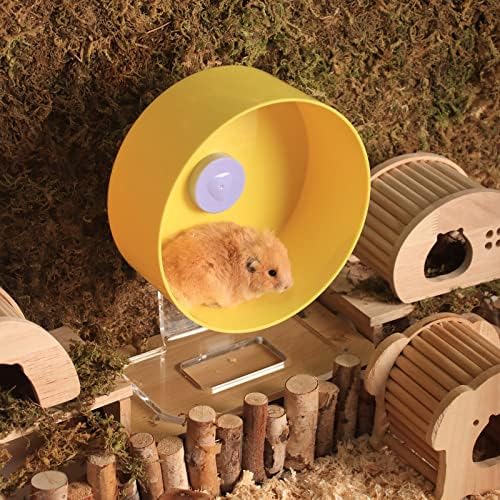 MPMLMF Hamster Exercício Roda de corrida, 8,7 polegadas, colorido, portador duplo e super silencioso para hamsters, gerbils