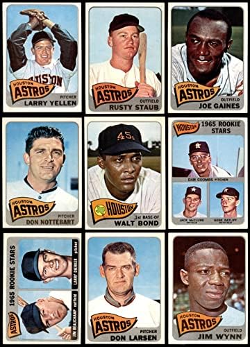 1965 Topps Houston Astros, perto da equipe, definiu o Houston Astros VG/Ex+ Astros