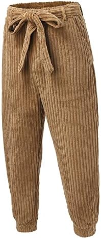 Calça de sarja masculina masculino de inverno macio calça solta com calça casual de cinto meia