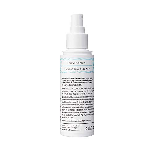 Mychelle Dermaceuticals Ultra Hyaluronic Beauty Mist - rica hidratação para a pele seca com ácido hialurônico vegano, ajude a gordo e ajudar a reduzir a aparência de linhas finas e rugas