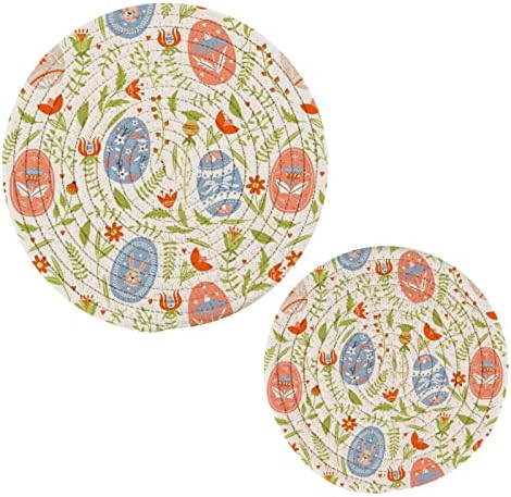 Alaza Páscoa Vários portadores de maconha Trivets Defina 2 PCs, Potholders para cozinhas, montanhas -russas de algodão