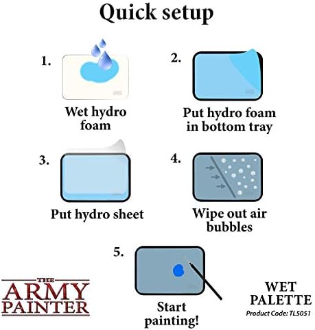 O pacote de tinta para iniciantes de Wargames de Painter do Exército com paleta molhada - kit de partida de pintura