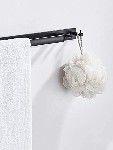 Rack de toalhas sem soco, barra de toalha de vara única, banheiro de alumínio espaço de alumínio, prateleira de barra de toalha