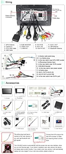 Rádio estéreo de carro de 10,1 polegadas para Nissan Rogue 2014-2018 X-Trail Qashiqai, 4core 2g+32g Android In-Dash Navigation GPS Unit com CarPlay sem fio, Android Auto, 1280x720 touchscreen player Multimedia player player