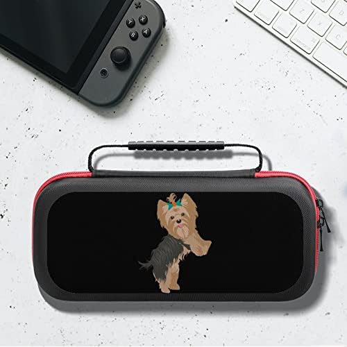 Art Yorkies Dog Caso de Caixa para Switch Lite Bag de armazenamento de viagem portátil para jogos de acessórios