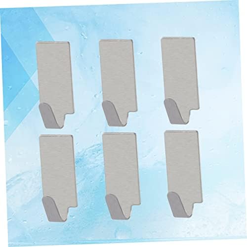 Hemotão 6pcs Racks de toalhas para o banheiro adesivo removível adesivo pesado gancho magnético gancho escada gancho de parede gancho de aço inoxidável aço de aço de aço de parede pendurada na parede para girar prata