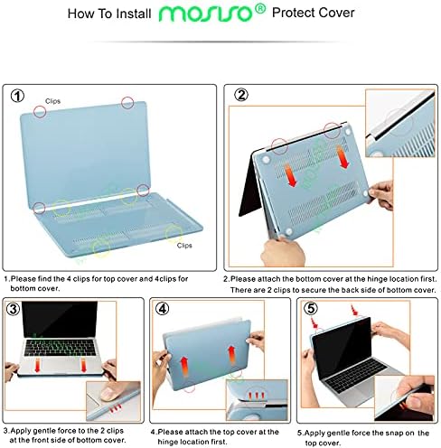 Mosis Compatível com MacBook Pro 15 polegadas Caso -2019 Release A1990 A1707 Com barra de toque, caixa de casca dura padrão