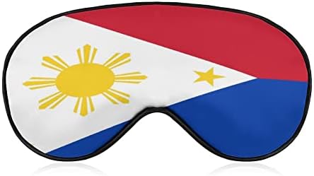 Máscara para dormir da bandeira das Filipinas com tira de cinta ajustável Blackout Blackout Blackold para viajar Relax Nap Nap